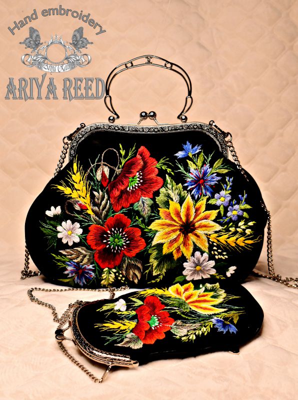 Bag and phone case "Field bouquet"