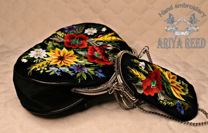 Bag and phone case "Field bouquet"
