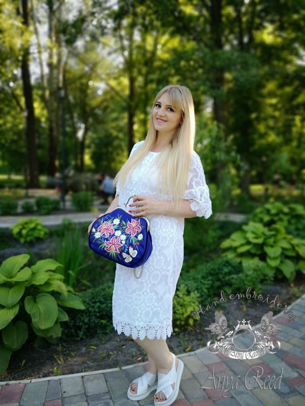 Bag and case "lilies and daisies"