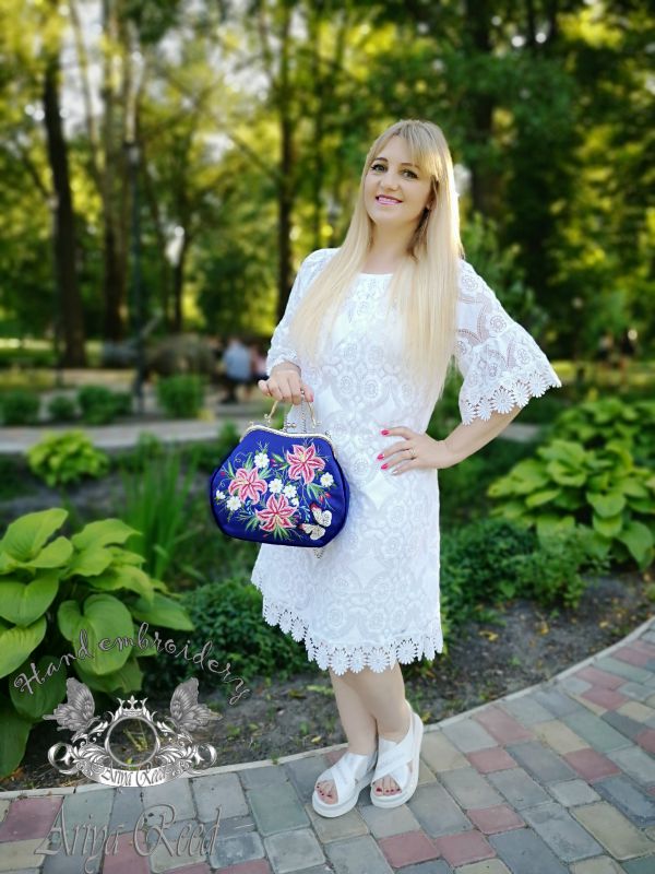 Bag and case "lilies and daisies"