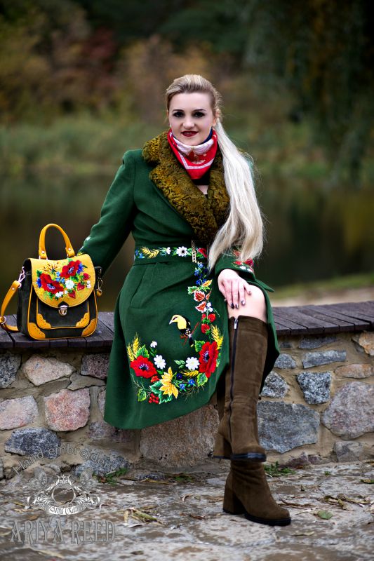 Cashmere coat "Beautiful autumn"