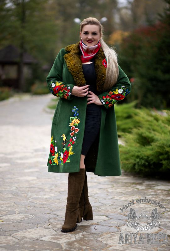 Cashmere coat "Beautiful autumn"